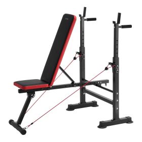 6-in-1 Weight Bench Set, 600lbs Adjustable Workout Bench Press, Exercise Sit up Bench for Home Gym Strength Training