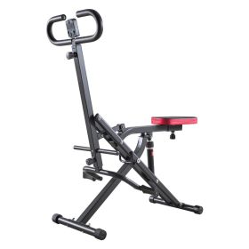 Squat Machine, Deep Squat Rowing Machine for Home, Easy Setup & Foldable Exercise Equipment, Glute Trainer Machine with 12-Gear Adjustable Resist