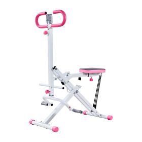 Squat Machine, Deep Squat Rowing Machine for Home, Easy Setup & Foldable Exercise Equipment (Product Style: 3-Rope Pink)